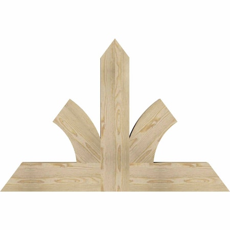Ekena Millwork Richland Rough Sawn Timber Gable Bracket, Douglas Fir, 48"W x 32"H x 4"D x 6"F, 16/12 Pitch GBW048X32X0406RIC00RDF